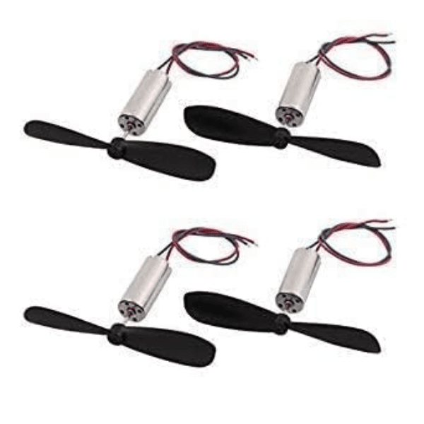 DC 3.7V 716 7x16mm Micro Coreless Motor with Propeller High-Speed Mini Drones (4 Motors + 4 Propellers)