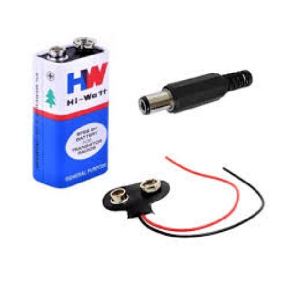 hw battery 9v with connector for arduino/ robotics