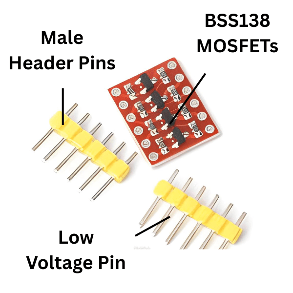 I2C Bi-Directional logic Level Converter- 4 Channel red