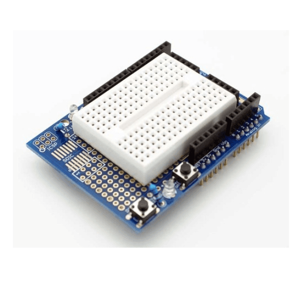 Arduino Uno Protoshield + Mini Breadboard